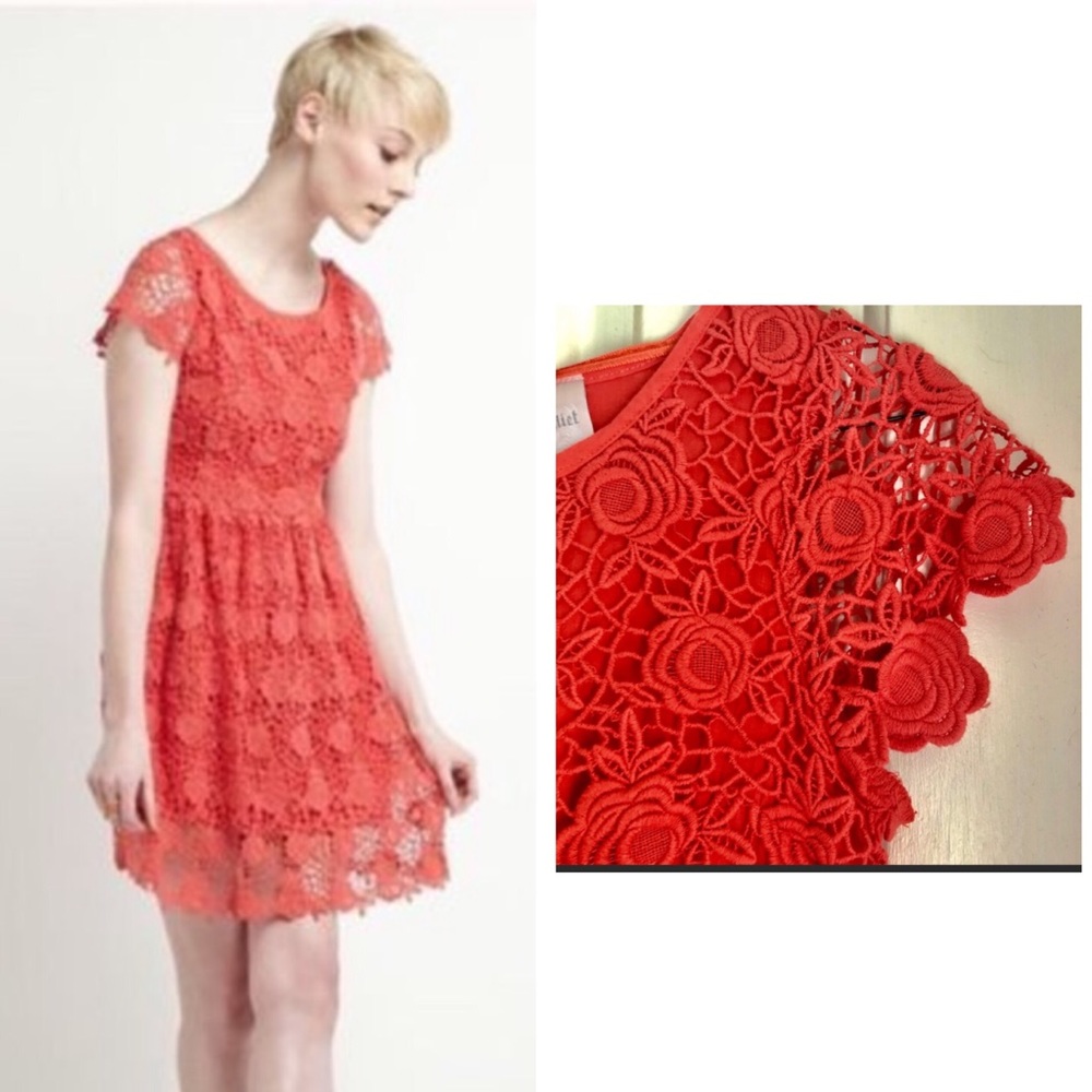 NWT crochet lace floral dress